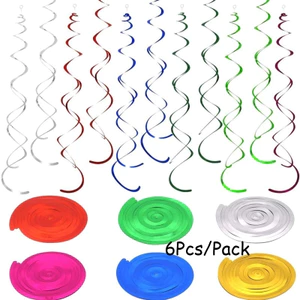 6 Cái / gói Mặt dây chuyền xoắn ốc PVC để trang trí lễ tân Giáng sinh Whirlpool Flowern