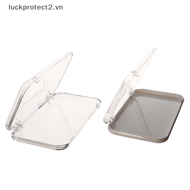 # luckpro # Hộp đựng trang sức trong suốt bằng nhựa Hộp đựng móng tay ép Hộp lưu trữ hình chữ nhật để trưng bày móng tay giả và đồ cần thiết của Salon có nắp.