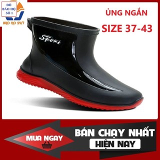 Ủng ngắn đi mưa, size 36 - 43, đế cứng, lý tưởng cho làm vườn và phượt baoho247