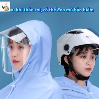Áo mưa cho xe máy điện đôi, áo mưa dài toàn thân chống mưa lớn, chuyên dụng cho xe máy và xe đạp