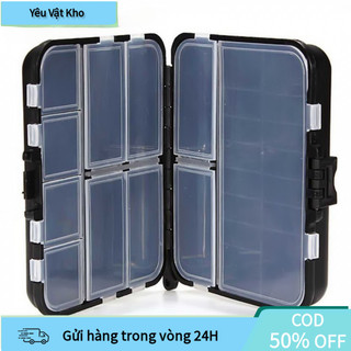 Hộp đựng đồ câu cá bằng nhựa tiện dụng thiết kế nhỏ gọn giúp sắp xếp móc câu và phụ kiện một cách hệ thống và ngăn nắp