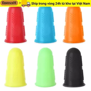 ESSENCEH 5 Chiếc Silicon Ngón Tay Bao Cao Su Cách Nhiệt Thimble Bảo Vệ Mũ
