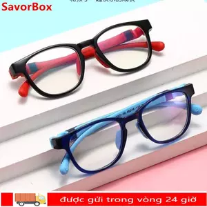 Kính Chống Ánh Sáng Xanh SAVORBOX, Kính Mắt Chặn Xanh Bảo Vệ Mắt Trẻ Em, Kính Mắt Khung Siêu Nhẹ TR90 Di Động Trẻ Em Bé Trai Bé Gái