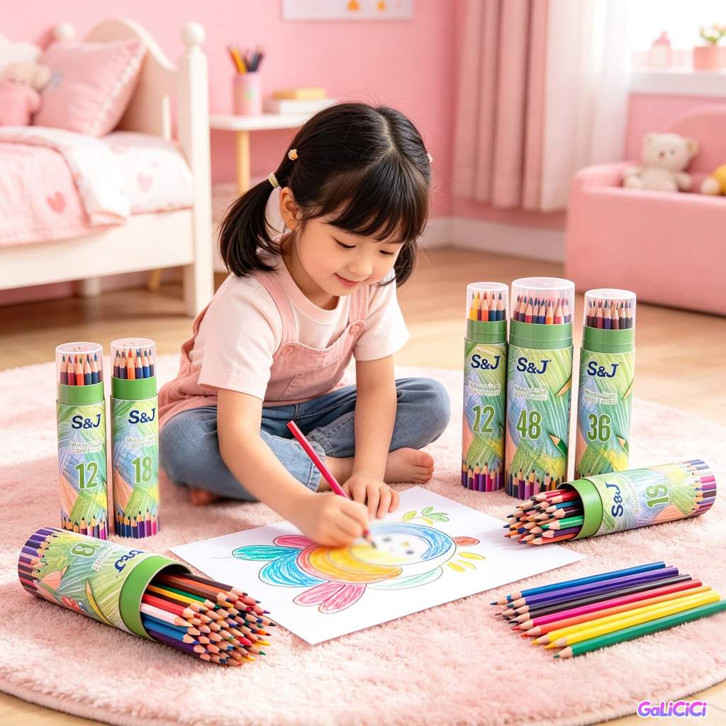Bộ Bút Chì Màu Dầu 12-24-36-48 Màu Hộp Đựng Cho Bé Vẽ Tranh - Đồ Dùng Học Tập Tiểu Học An Toàn Chất Lượng Cao Cấp