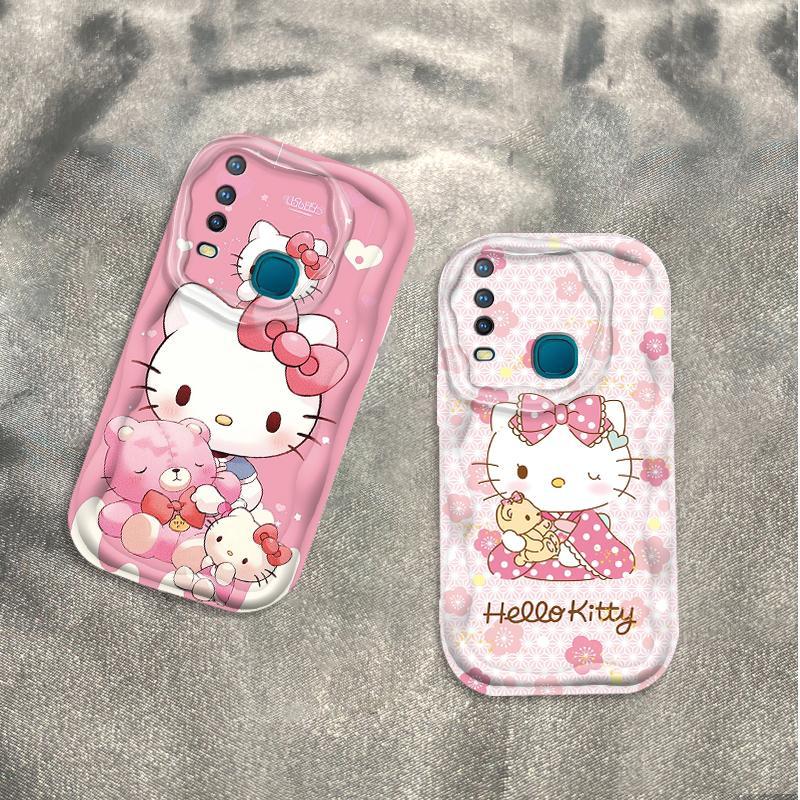Vỏ Silicon Hoạt Hình Cho VIVO Y17 Y12 / Y12i Y15 1901 1902 1904 1940 Vỏ Điện Thoại Mềm 3D TPU Kitty Sinh Viên Chống Sốc