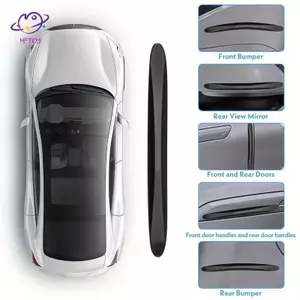 HFTOY 4 Dải viền tự động Tấm bảo vệ cản trước Chống va chạm Chống chà xát để cải thiện an toàn cho xe ~