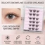 Cụm bông tuyết Lông mi giả C Curl Chiều dài hỗn hợp 9-13mm Sợi tổng hợp màu đen Trang điểm tự nhiên có thể tái sử dụng