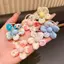 PNPIA- 10 Cái / bộ Dây Buộc Tóc Hoa Fabirc Nhiều Màu Sắc Scrunchies Bé Gái Co Giãn Đuôi Ngựa Giá Đỡ Dây Cao Su Cho Bé Tập Đi Mũ Trẻ Em