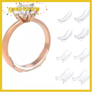 GUSTAVA 8 Cái / bộ Giá đỡ nhẫn vô hình, Nhẫn silicon lỏng lẻo Bộ điều chỉnh kích thước vòng, Chống mất Vòng trong suốt Giảm tốc thắt chặt cho nhẫn Dụng cụ trang sức