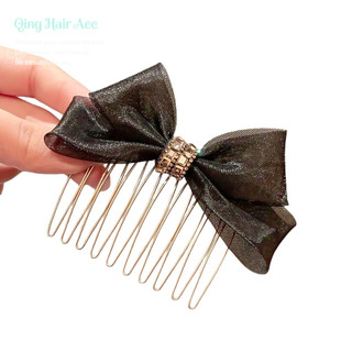 Chèn Lược Nữ Nơ Đen Kẹp Tóc Hàng Ngày Lưng Đầu Tấm Tóc Lên Xuống Lược Tóc Gãy Lược Mũ Đội Đầu