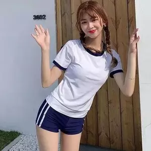 Hot Girl Quần short gợi cảm Bộ đồ thể thao mùa hè Pure Desire Style Sweet Spicy Fitness Bộ đồ hai mảnh thời trang