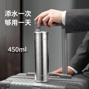 Cốc giữ nhiệt titan nguyên chất 99% 0016|Cốc Titan 450ml Dung Tích Lớn|Tách nước trà|Giữ ấm Giữ ấm lạnh trong 6-12 giờ|Cốc trà kinh doanh|Cốc di động trên ô tô
