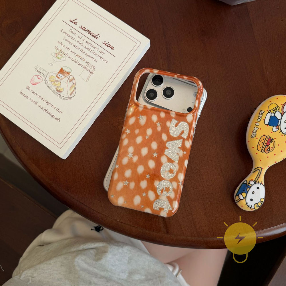 Phone Case For iPhone 17 Pro Max 16 15 TPU Deer Aesthetic Korean Cute