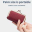 Túi đựng tiền Mini GUSTAVA, Móc khóa nụ hôn với túi đựng son môi gương trang điểm, Hộp đựng đồ trang sức đa chức năng chống văng màu trơn đơn giản dành cho nữ
