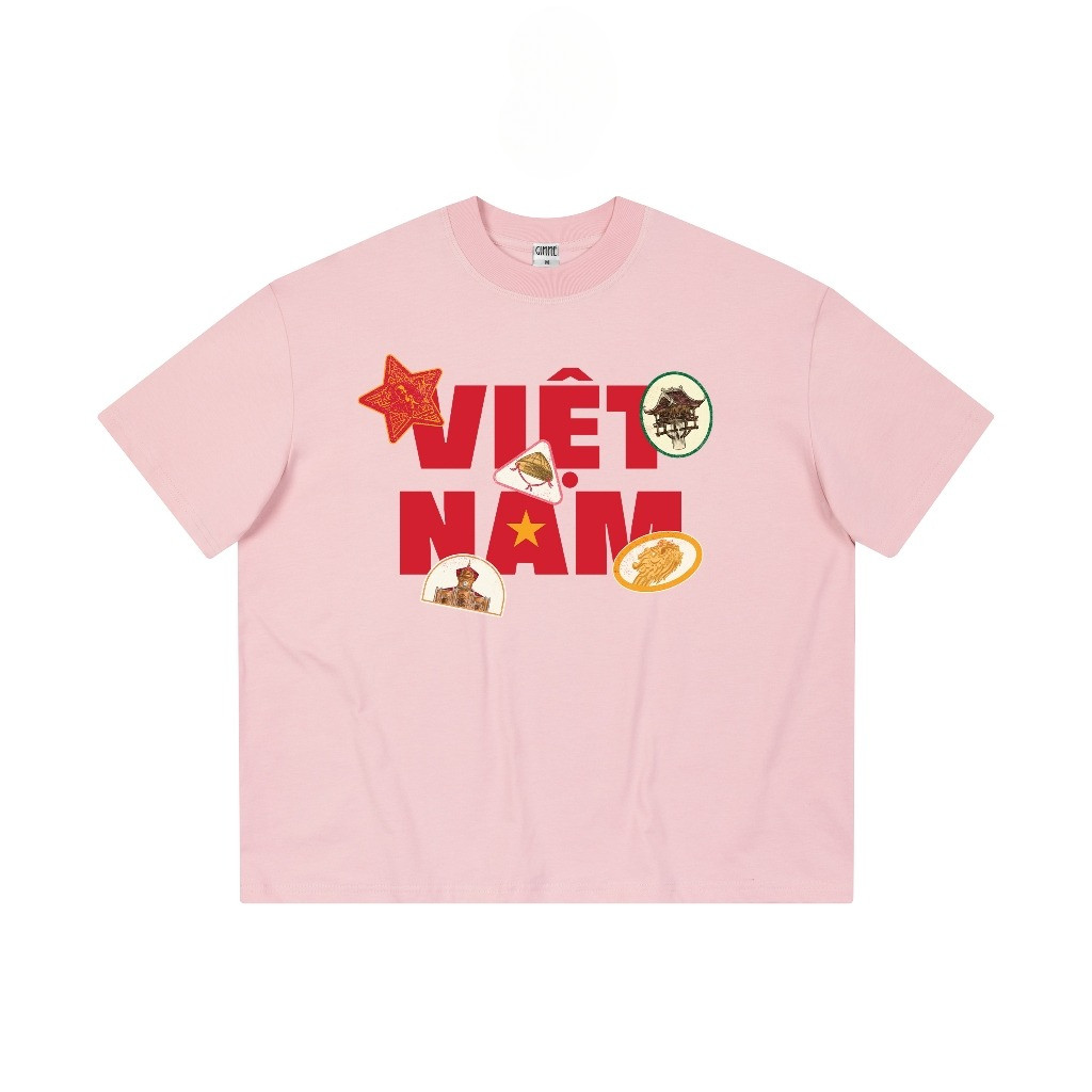 （Giao hàng 24h）Angela Áo Thun Boxy Angela - VIỆT NAM  - Premium Cotton 220gsm Cotton 2 Chiều - GMBX11