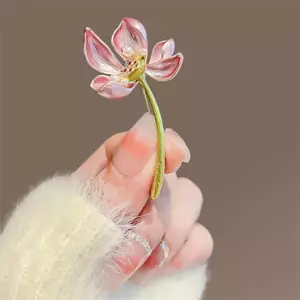 Trâm cài hoa sen tinh tế thời trang dành cho nữ Bé gái Huy hiệu hoa sen thanh lịch Tính khí sáng tạo Chân phụ kiện quần áo VN