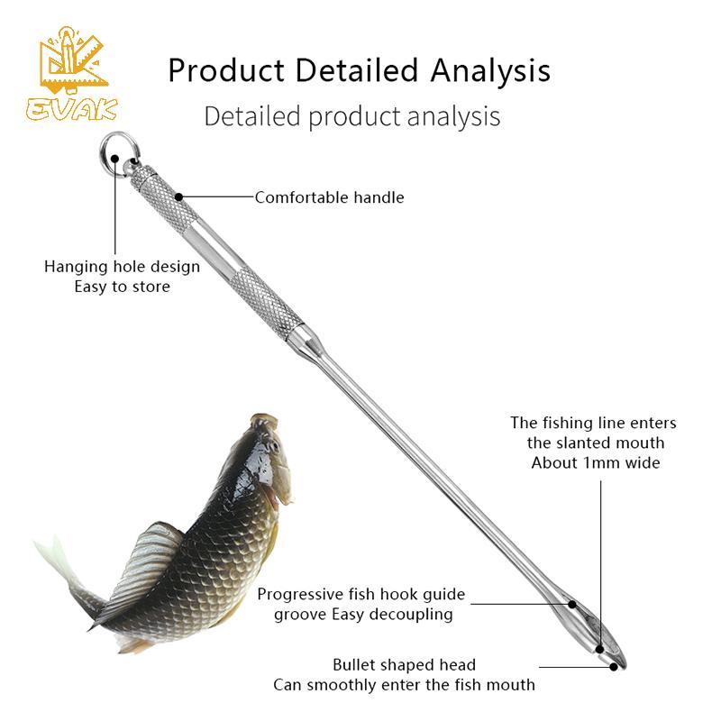 Alittlesetrtu Thép không gỉ 19CM Dụng cụ tháo móc câu nhanh Dụng cụ tháo gỡ an toàn VN