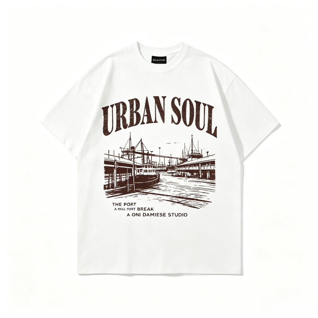 （Giao hàng 24h）Angela ÁO THUN Unisex BOXY LOCAL BRAND "ISLAND" COTTON 220GSM
