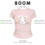 BOOM Áo Baby Tee Nữ Cotton Ôm Body-Áo Thun Ngắn Tay Y2K In Hình PhongCách Mùa Hè, Cổ Tròn Hàng Đầucách hàn quốc phong290