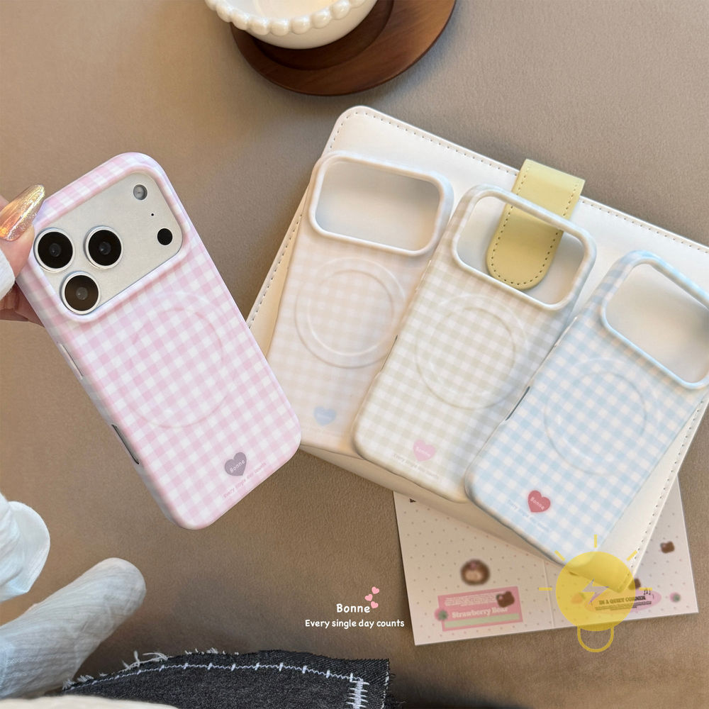 Phone Case For iPhone 17 Pro Max 16 15 14 13 TPU Magnetic Soft Aesthetic Korean Cute