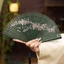 Cổ Full Tre Quạt Khắc Rỗng Nhỏ Dễ Dàng Mở Đóng Phong Cách Trung Hoa Quạt Gấp Nữ Hanfu Sườn Xám Khiêu Vũ Đạo Cụ