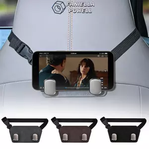 FANIELLAPOWELL Móc sau ghế ô tô, Móc treo tựa đầu ghế da lộn nhẹ, Móc đôi có thể điều chỉnh đa năng Móc treo túi mua sắm tự động