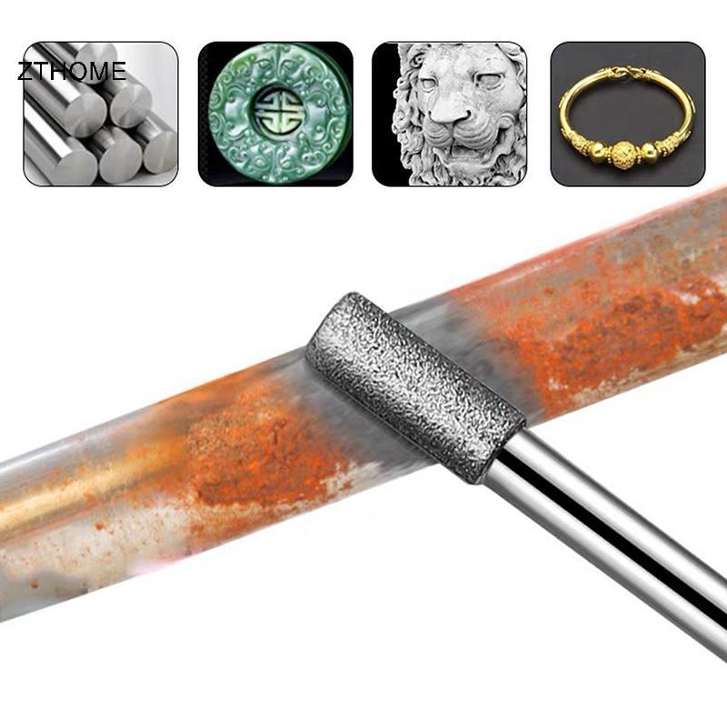 ZTHOME 20 Chiếc Đầu Mài Kim Cương Mini Bit Cho Dụng Cụ Khoan Quay Burrs Mài Phụ Kiện 3 Mm Shank Dụng Cụ Bộ Dụng Cụ Mài Mòn HOT