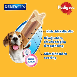 [Thùng 48 gói ] Bánh xương cho chó Pedigree Dentastix , Bánh thưởng chăm sóc răng miệng __