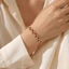 Vòng tay đá quý pha lê WEETW, Dây chuyền tay chữ thập Zircon sáng bóng mạ vàng, Hợp kim đầy màu sắc cổ điển Trang sức thời trang quyến rũ thanh lịch dành cho nữ
