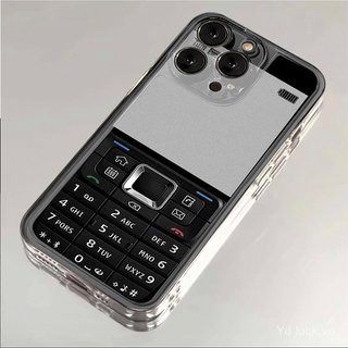 Nút Retro Hợp Thời Trang Phong Cách Văn Học Ốp Lưng Thích Hợp Cho iPhone 17promax / 15 / 13 / 16pro / 12 / 11 / xr / 14plus / 7plus Vỏ Chống Va Đập