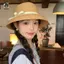 Thanh Lịch Hepburn Nữ Đi Biển Che Nắng Mũ Thời Trang Mùa Hè Retro Mũ Nơ Người Cá Mũ Mới