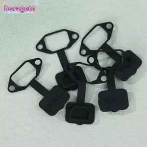BORAGETE 5 / 10 Chiếc Cổng Sạc Xe PVC Đen Ổ Cắm Đơn Vỏ Cổng Sạc Chống Thấm Nước