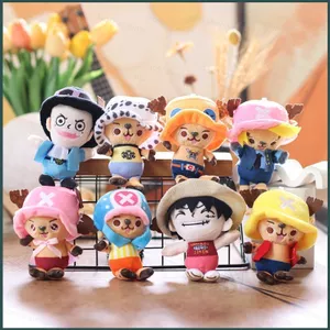 YT4 ONE PIECE Búp Bê Sang Trọng Cho Bé Gái Trang Trí Nhà Tony Tony Chopper Luffy Đồ Chơi Nhồi Bông Móc Khóa Mặt Dây Chuyền