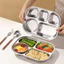 Đĩa ăn tối bằng thép không gỉ, phong cách Hàn Quốc, mẫu mới, đĩa thức ăn nhanh tròn đa chức năng