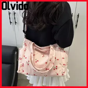 Túi xách OLVIDO, Túi đeo vai có thể điều chỉnh bằng vải nhung, Túi đeo chéo dung tích lớn thông thường dành cho nữ