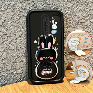 Ốp Lưng Cho OPPO Reno 2F reno2 F 2 F Vỏ Điện Thoại Vỏ Mềm Silicon Chống Sốc Gương Thẩm Mỹ Mới Có Giá Đỡ 360° Xoay thỏ dễ thương màu hồng cho bé gái JTXCEZJ3