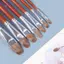 HFTOY 12 Cái / bộ Bàn Chải Tranh Weasel Cao Cấp Hazel Shap Row Pen Long Birch Rod Acrylic Vẽ Nghệ Thuật Tiếp Liệu Nghệ Thuật Cung Cấp ~