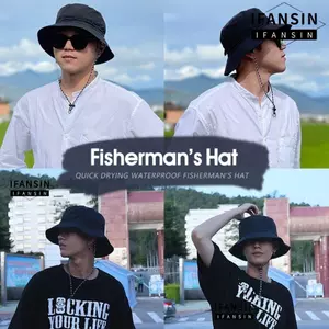 Mũ câu cá FANSIN, Mũ xô khô nhanh chống nước, Mũ chống nắng di động chống tia cực tím mùa hè Mũ chống nắng cắm trại đi bộ đường dài