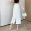 S-3XL Nữ Lưng Chia Chấm Bodycon Váy Nữ Thời Trang Màu Đen Chắc Chắn Công Sở Váy Midi