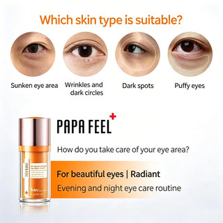 PAPA FEEL 15g 1 Minute Quick Firming Eye Cream Peptide Repair Formula Eliminate Puffiness Soften Crow Feet