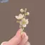 Bluelover Retro Tính Khí Xanh Jasmine Thổ Cẩm Dành Cho Nữ Đám Cưới Tiệc Văn Phòng Thổ Cẩm Quà Tặng Quần Áo Pin Phụ Kiện Trang Trí Mới