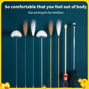 10 Cái / bộ Tai Piing Dụng Cụ Hộ Gia Đình Thìa Tai Lông Ngỗng Sti Chuyên Nghiệp Tai Đào Dụng Cụ Tai Piing