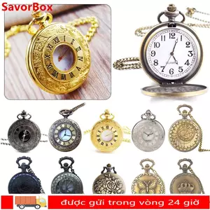 Thạch anh lật bỏ túi SAVORBOX có vòng cổ Steampunk