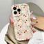 Dễ Thương Màu Hồng Toàn Màn Hình Hoa Cho Iphone 17 Pro Max 15 16 Pro Max Plus 17 Air 16e Vỏ Điện Thoại Di Động Hoa TPU 3D Sóng Cong Cạnh Họa Tiết Silicon Mềm Chống Sốc