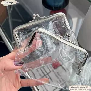 Túi trang điểm CPINCP, Ví đựng tiền xu PVC, Túi đựng chìa khóa son môi cỡ nhỏ cầm tay chống nước