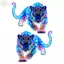 Nhãn dán xe hơi AMBU Neon Leopard, Decal trang trí động vật chống nước, Nhãn dán thân xe đầy màu sắc tự dính