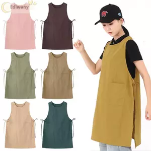 Tạp dề nhà bếp EDIWANY, Áo Vest dài chống thấm nước chống bẩn, Tạp dề nhà bếp đa năng thời trang phong cách Nhật Bản Unisex