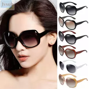 Kính râm cỡ lớn JVSUB, Kính râm tròn ống kính dạng elip, Kính râm nữ chống tia cực tím nhẹ cổ điển dành cho nữ và nam giới