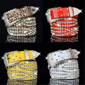 CAST Dây đeo thắt lưng Cowgirl Glitter Da PU có thể điều chỉnh