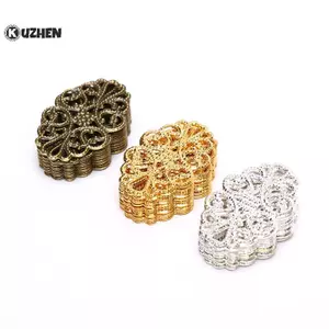 KUZHEN 20 Cái Filigree Hoa Quấn Kết Nối Thủ Công Trang Trí DIY Phát Hiện Trang Sức HOT